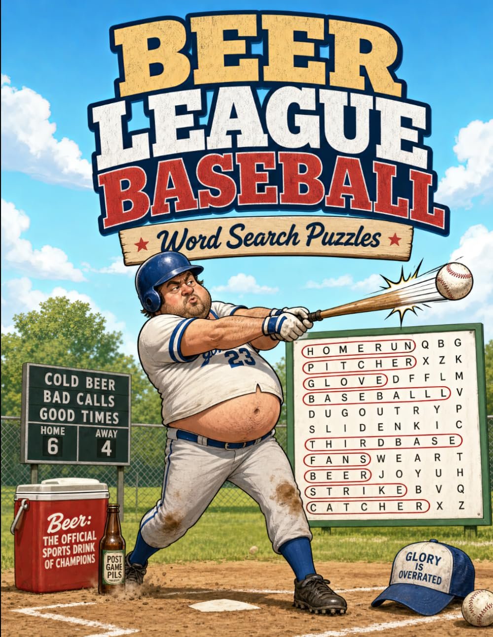 Beer League Baseball: Word Search Puzzles book cover