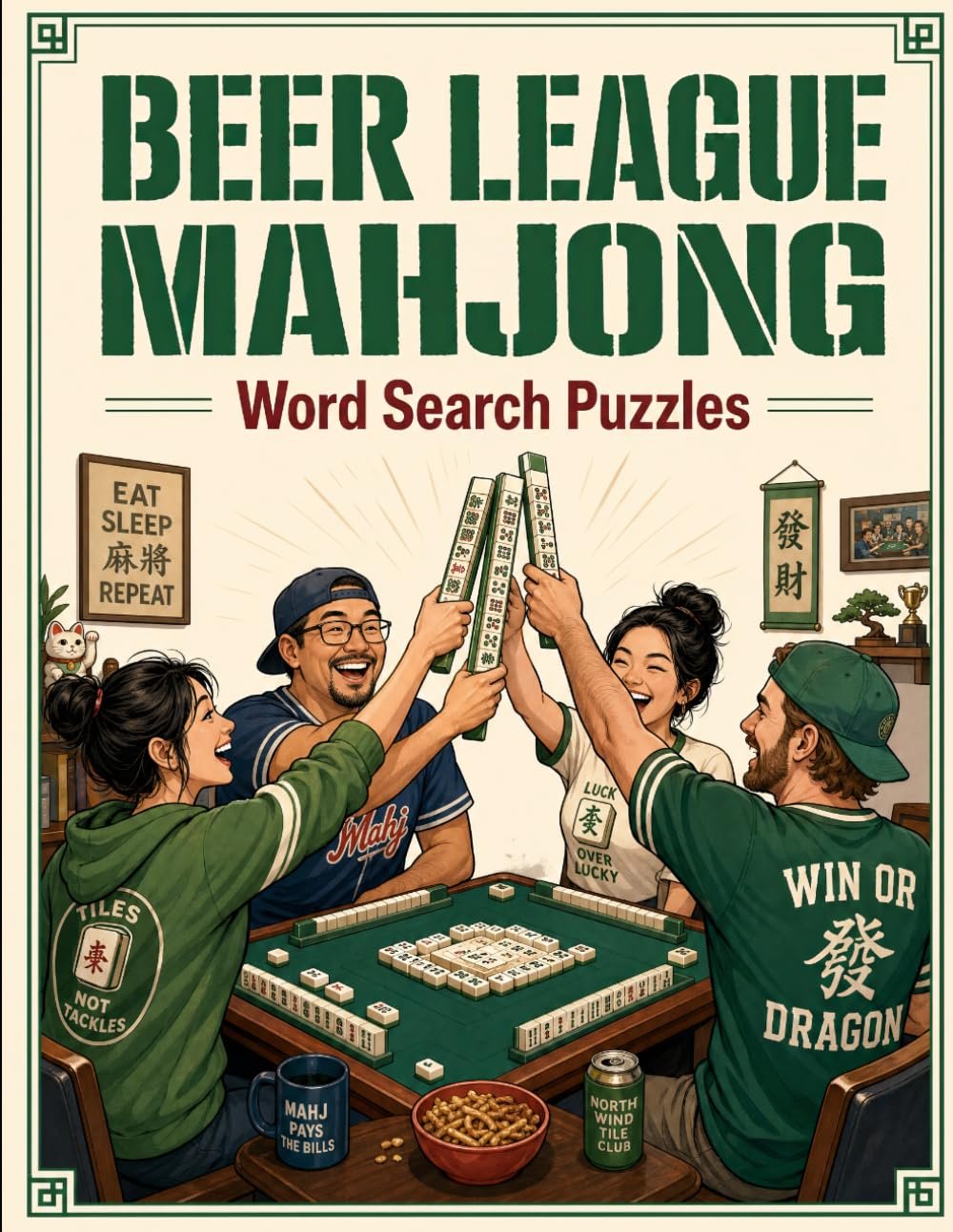Beer League Mahjong: Word Search Puzzles book cover