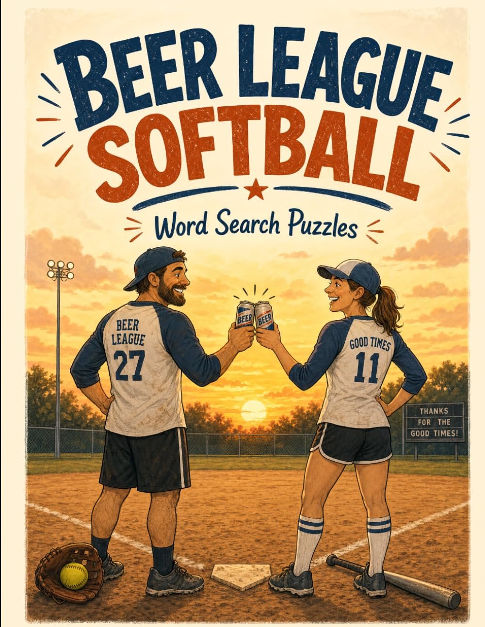 Beer League Softball: Word Search Puzzles book cover